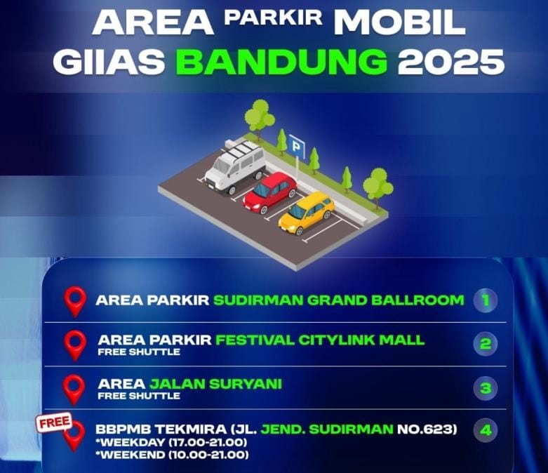 Beri Kenyamanan Pengunjung, GIIAS Bandung Siapakan Area Parkir untuk 2.000 Kendaraan Lebih