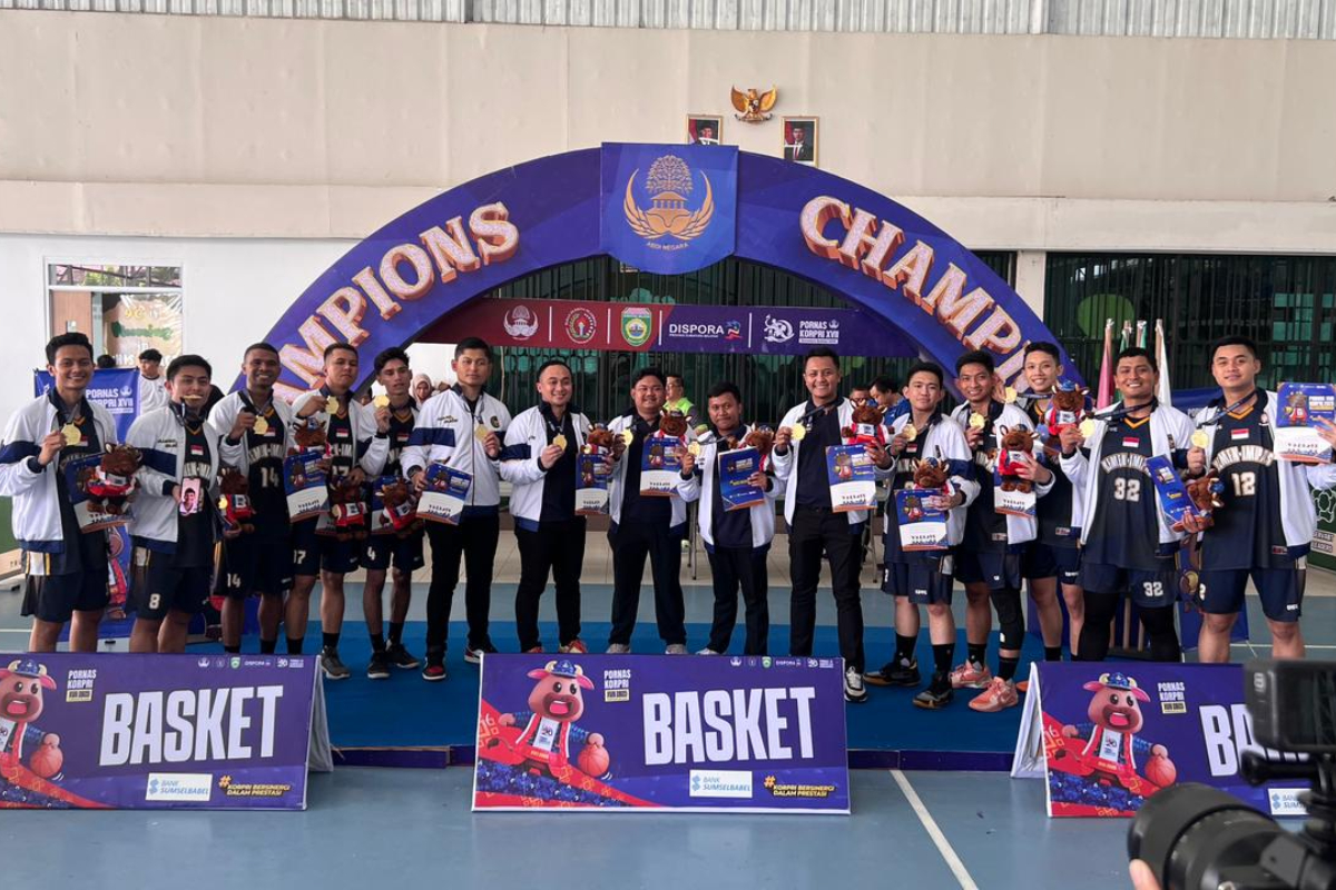 Tampil Digdaya, Tim Basket Kemenimipas Pastikan Gelar Juara PORNAS KORPRI 2025