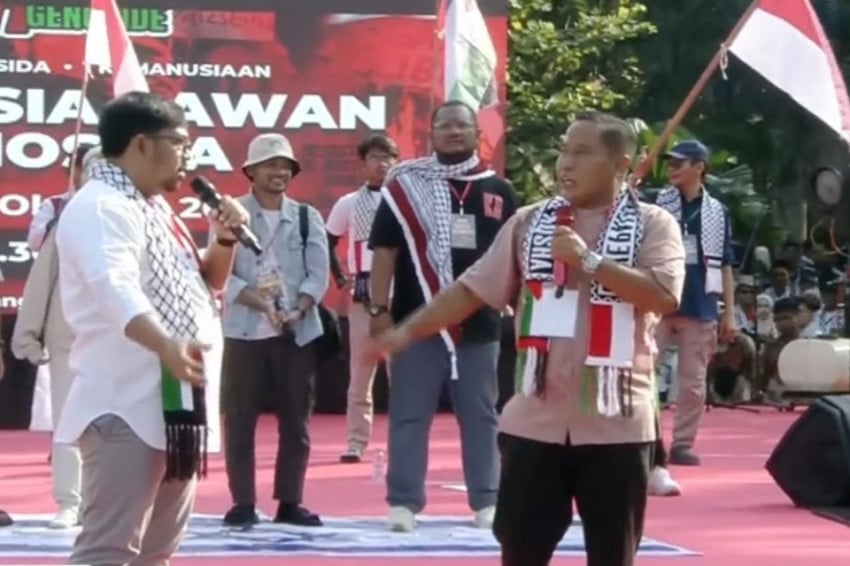 Aksi Bela Palestina, Komedian Bedu dan Narji Ajak Masyarakat Boikot Produk Israel