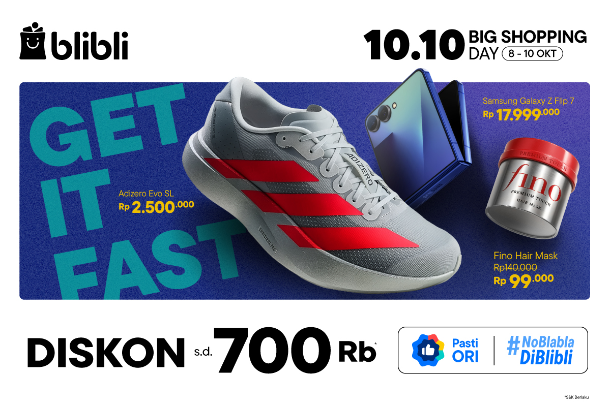 Blibli 10.10 Big Shopping Day: Upgrade Gaya dengan Gadget & Sepatu