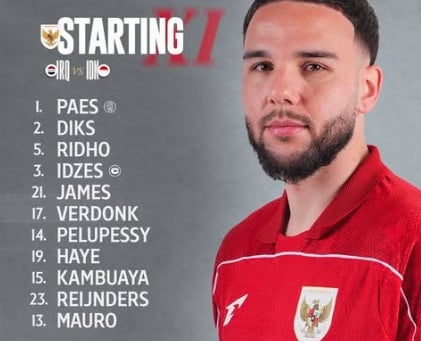 Susunan Pemain Timnas Indonesia vs Irak di Kualifikasi Piala Dunia 2026