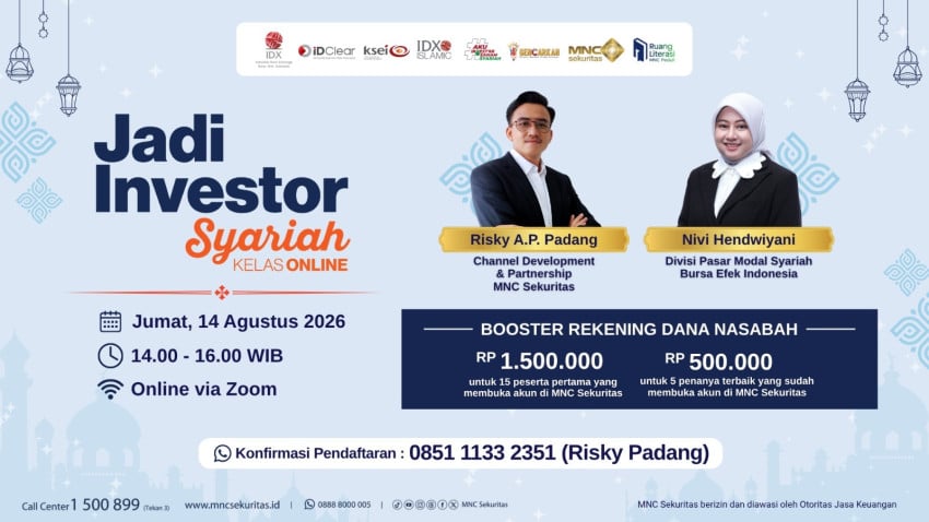Ikuti Webinar Gratis ‘Jadi Investor Syariah’ Bersama BEI dan MNC Sekuritas